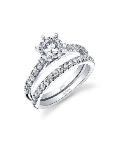 Silver Elegant Flower Engagement