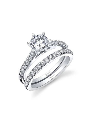 Silver Elegant Flower Engagement